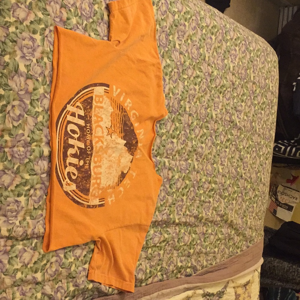 Cropped Virginia Tech Orange T shirt